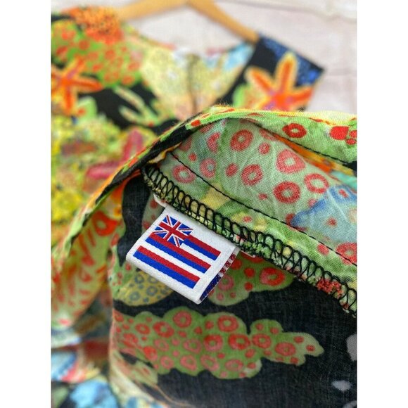 Jams World Women's Starfish Multi Color Sleeveless Sun Dress - Small - Picture 9 of 12